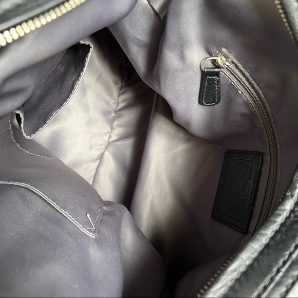 Coach Designer Signature Coated Canvas Leather Satchel Handbag Shoulder Bag EUC - Picture 5 of 8